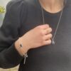 Susanne Friis Bjørner armbånd i sølv med London blue krystall