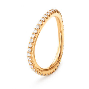 OLE LYNGGAARD COPENHAGEN  Love Bands curved ring i gult gull