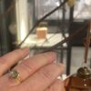 Susanne Friis Bjørner ring forgylt med grønn kvarts, liten