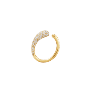 Georg Jensen "Mercy Mini Ring" med diamanter i gult gull