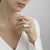 Georg Jensen "Curve" ring bred i sølv