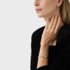 Georg Jensen "Torun" armring i sølv med diamanter