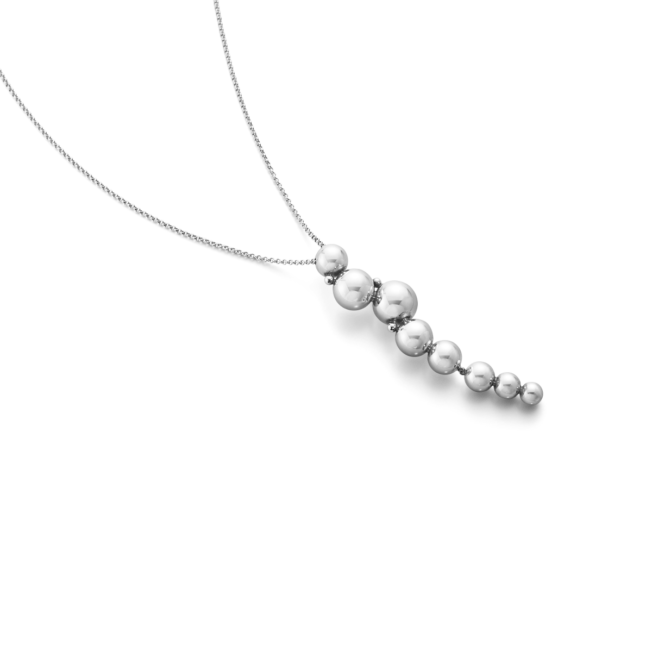 Georg Jensen Moonlight Grapes kjede i sølv mellomstor