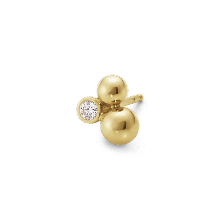 Georg Jensen «Moonlight Grapes» ørepynt i gult gull med diamant