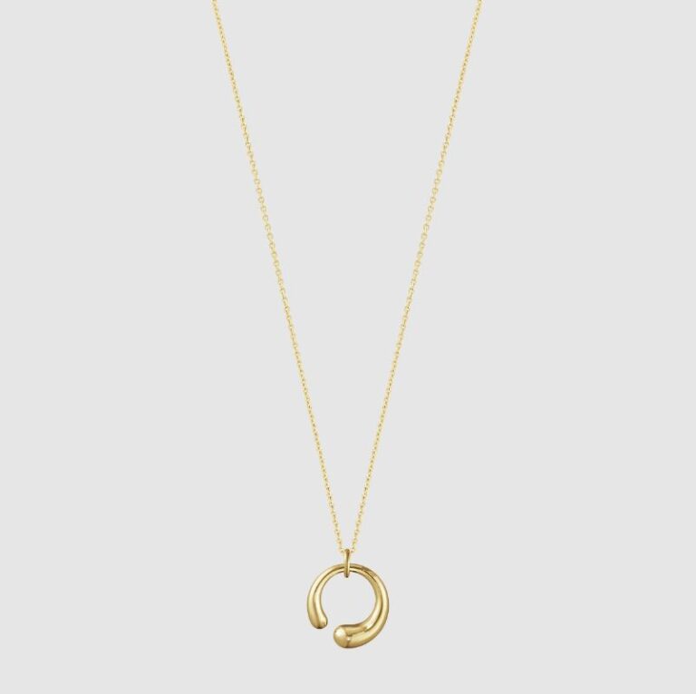 Georg Jensen “Mercy” anheng i gult gull, liten
