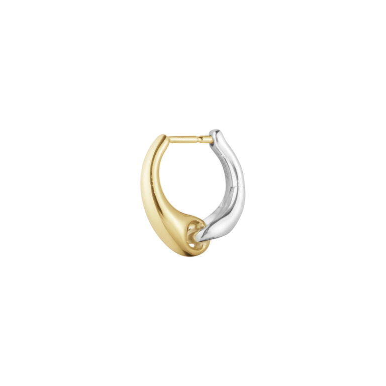 Georg Jensen “Reflect small earhoop" ørering i sølv og gull