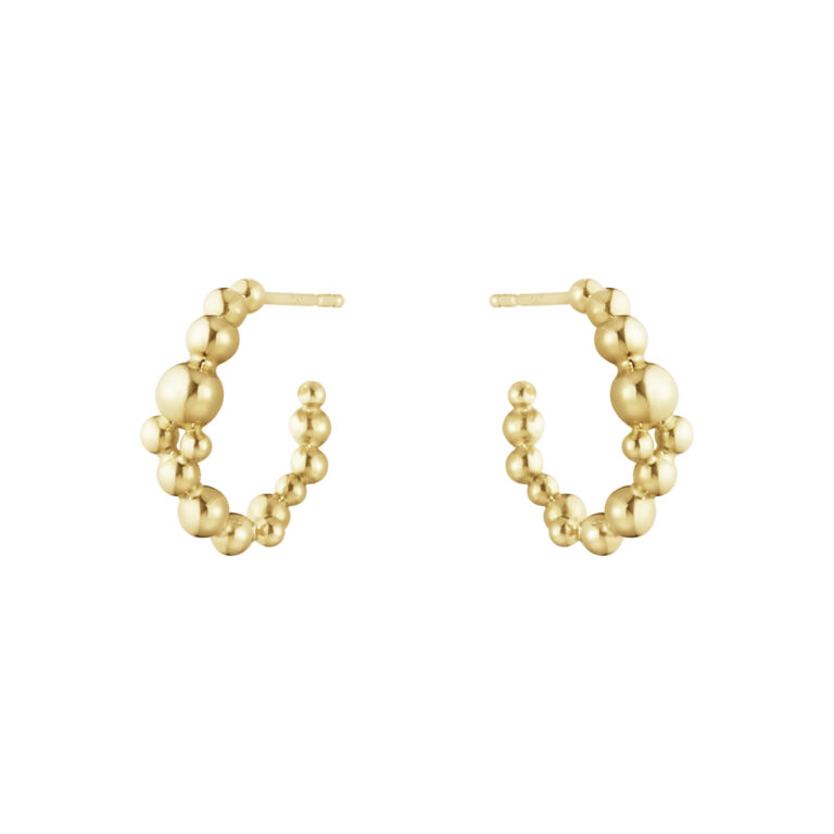 Georg Jensen «Moonlight Grapes» øreringer i gult gull