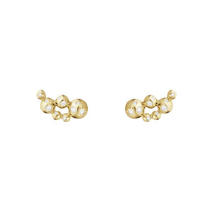 Georg Jensen «Moonlight Grapes»earcuff i gult gull med diamanter