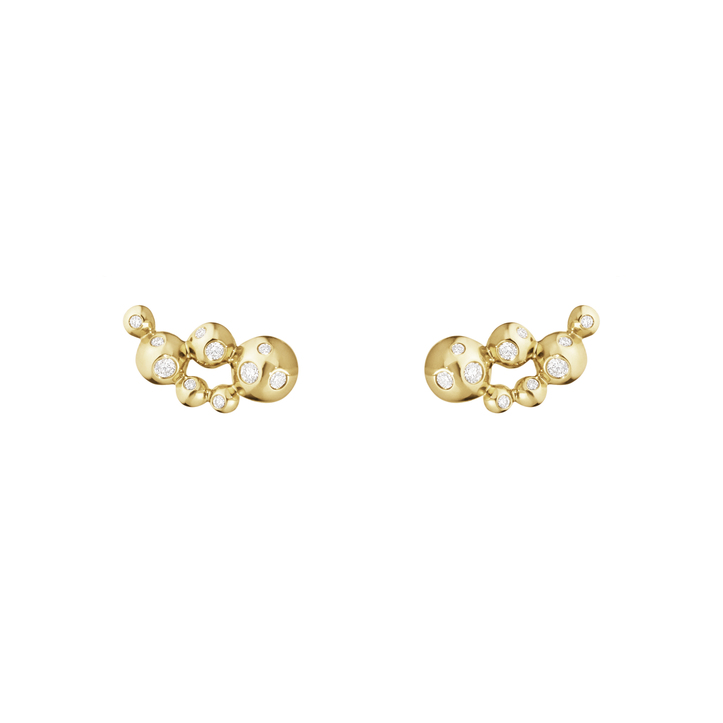 Georg Jensen «Moonlight Grapes»earcuff i gult gull med diamanter