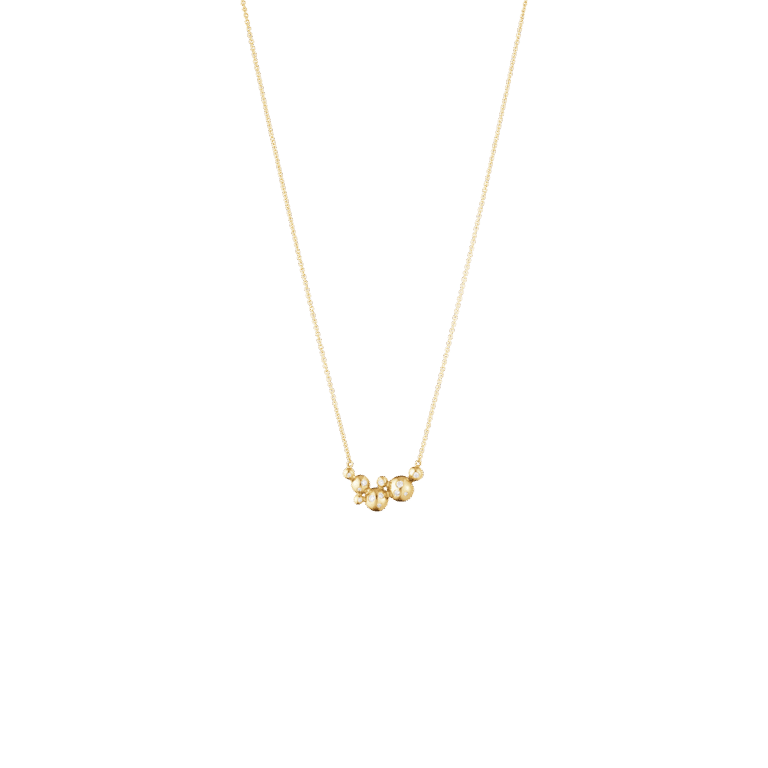 Georg Jensen «Moonlight Grapes» collier i gult gull