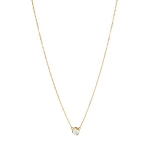 Georg Jensen “Signature solitaire” anheng i gult gull, stor