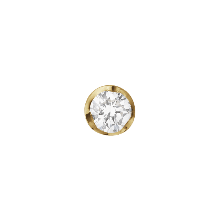 Georg Jensen “Signature solitaire” ørepynt i gult gull, mellom