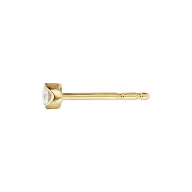 Georg Jensen “Signature solitaire” ørepynt i gult gull, liten