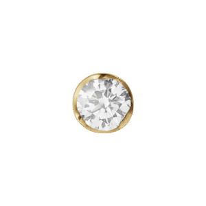Georg Jensen “Signature solitaire” ørepynt i gult gull, stor