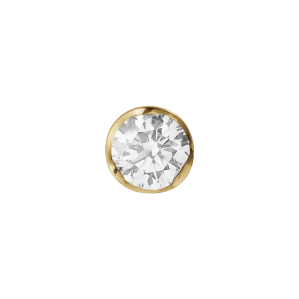 Georg Jensen “Signature solitaire” ørepynt i gult gull, stor