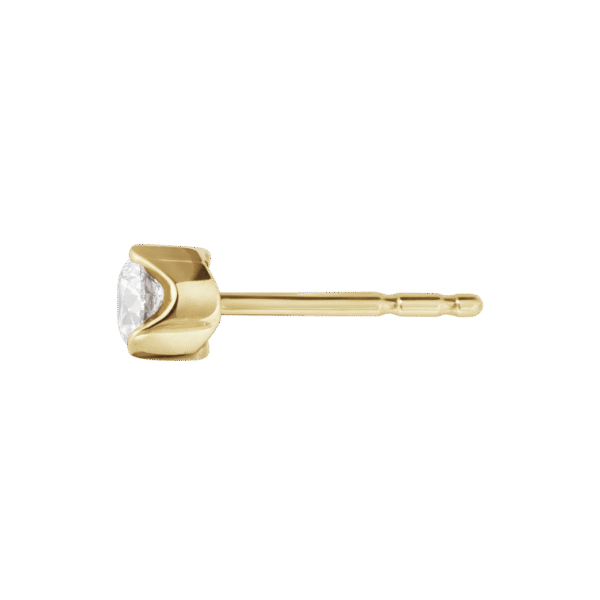 Georg Jensen “Signature solitaire” ørepynt i gult gull, stor