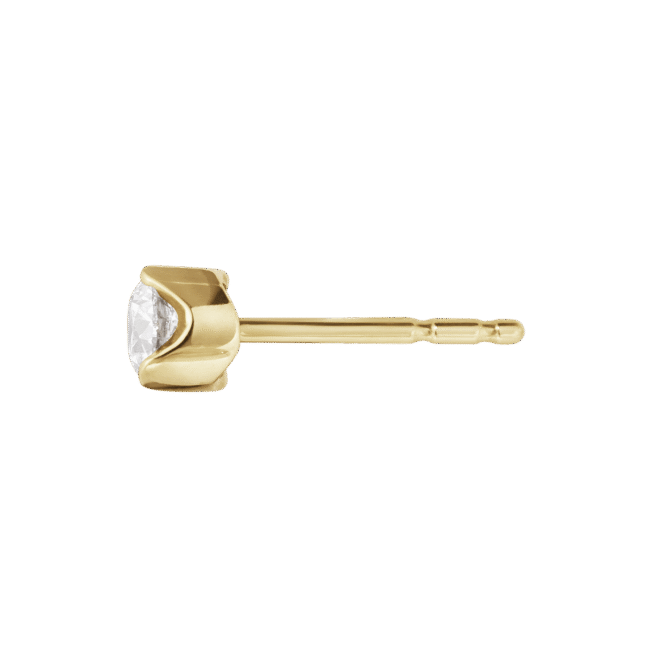 Georg Jensen “Signature solitaire” ørepynt i gult gull, stor