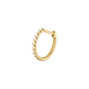 Georg Jensen “Signature earhoop” creol i gult gull