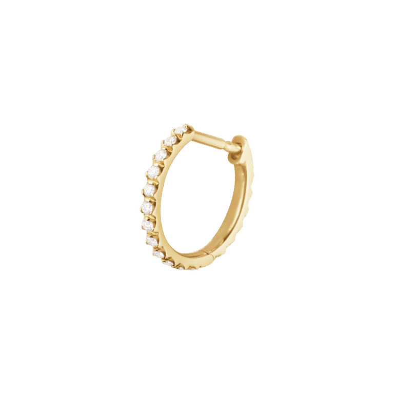 Georg Jensen “Signature earhoop” creol i gult gull