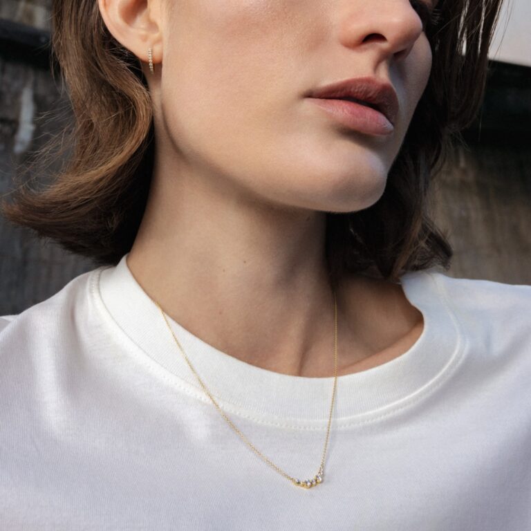 Georg Jensen “Signature earhoop” creol i gult gull