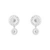 Georg Jensen “Daisy Doble ørepynt" i sølv med hvite emaljerte blomster