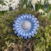 Georg Jensen “Daisy brosje" i sølv med blå emaljert blomst