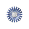Georg Jensen “Daisy brosje" i sølv med blå emaljert blomst