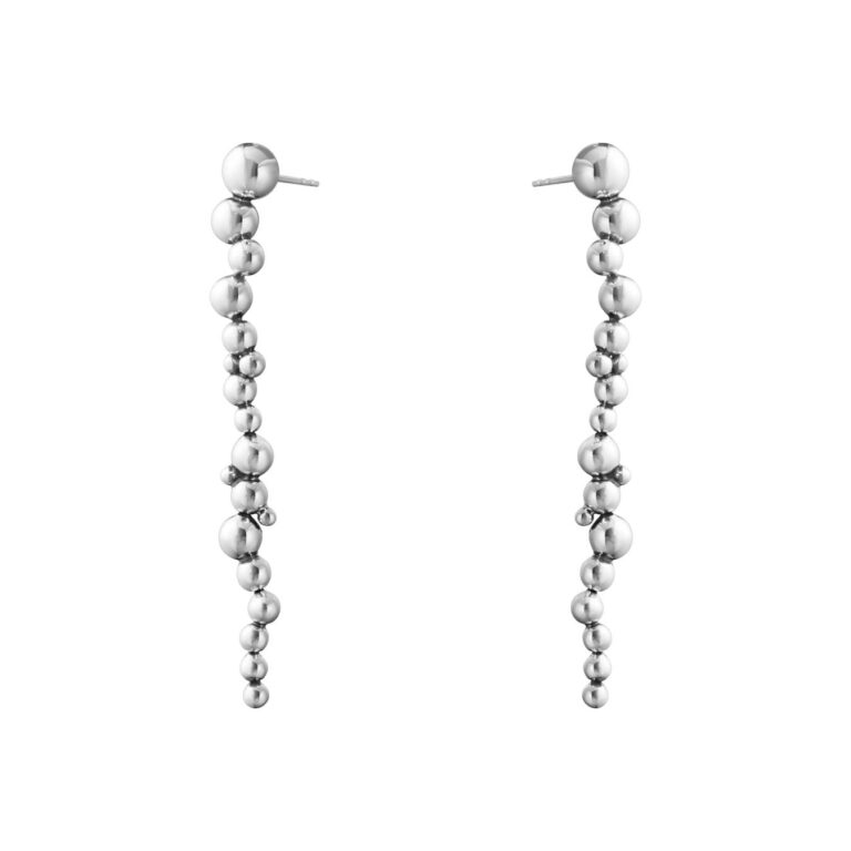 Georg Jensen «Moonlight Grapes large ørepynt» i sølv