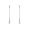 Georg Jensen “Vivianna long earring” i sølv med topas