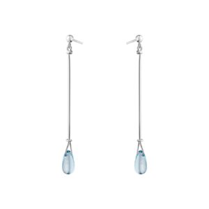 Georg Jensen “Vivianna long earring” i sølv med topas