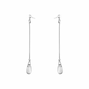 Georg Jensen “Vivianna long earring” i sølv med bergkrystall
