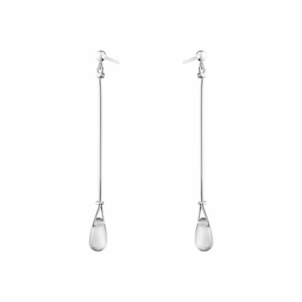 Georg Jensen “Vivianna long earring” i sølv med bergkrystall