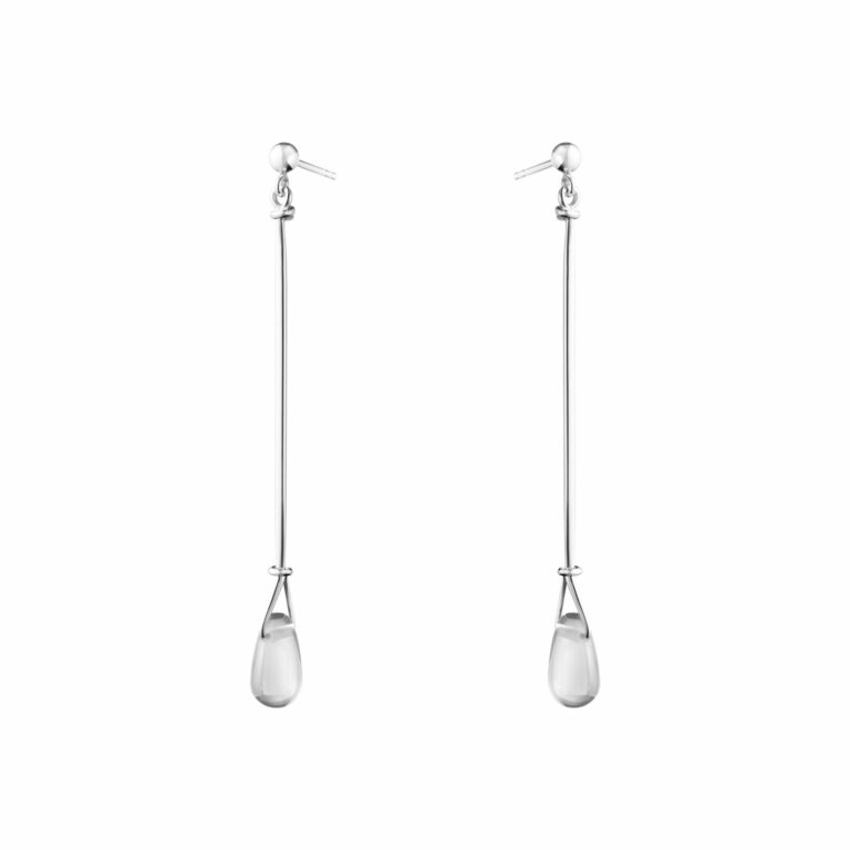 Georg Jensen “Vivianna long earring” i sølv med bergkrystall