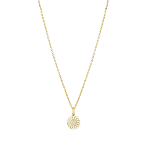 Georg Jensen «Daisy» anheng i forgylt sølv med diamanter