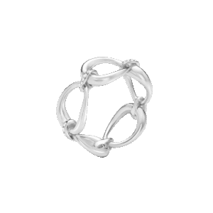 Georg Jensen "Offspring Ring" i sølv med diamanter