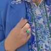 Huldreverket "Tvunnet" armring med Tansanitt og swarovski