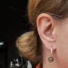 Susanne Friis Bjørner øreanheng til creoler/ øreringer med grønn kvarts, sølv