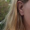 Ørering liten i forgylt sølv med c.zirkonia