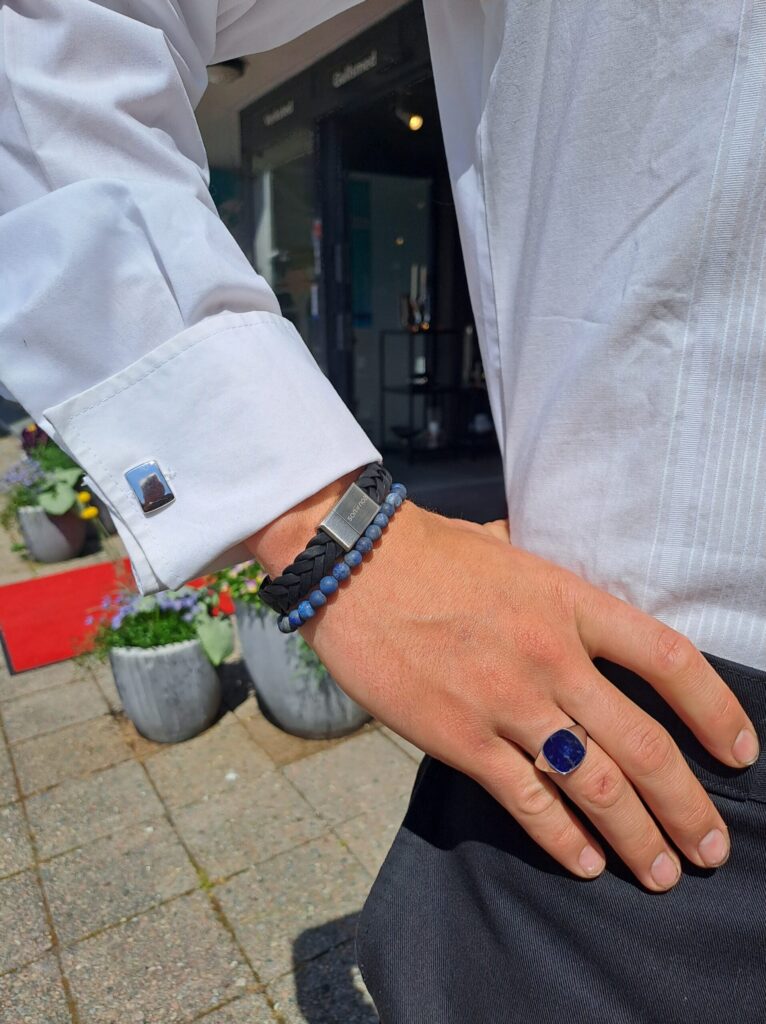 Son of Noa "Son matt Lapis" armbånd med stål lås