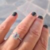 Ring "Harmony" i hvitt gull med hvit topas og diamanter