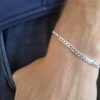Figaro armbånd i sølv 3,7 mm 21 cm
