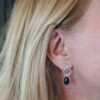 Susanne Friis Bjørner ørepynt i børstet sølv til heng