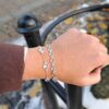 Susanne Friis Bjørner armbånd i sølv med synt. topas