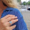 Susanne Friis Bjørner organisk ring i forgylt sølv med topas