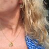 Susanne Friis Bjørner kjede i forgylt sølv med dråpeformet phrenite og diamant