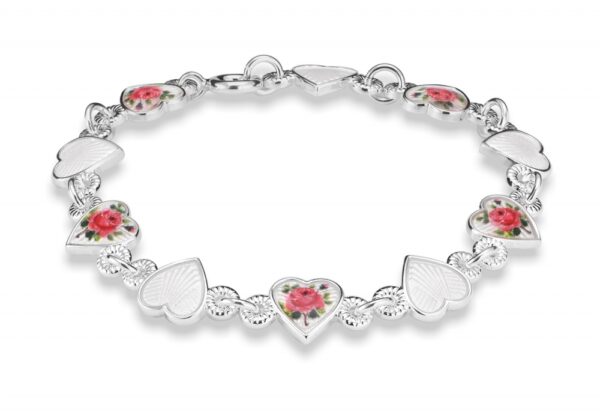 Armbånd til barn med hjerter med roser fra Pia og Per