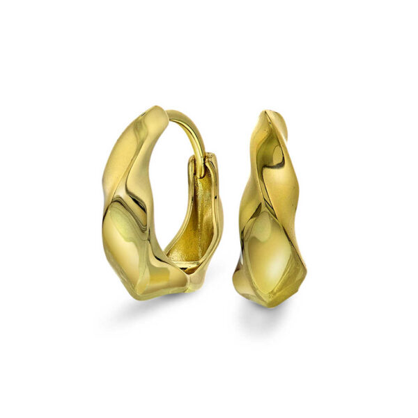 Studio ørering "Twist" i forgylt sølv