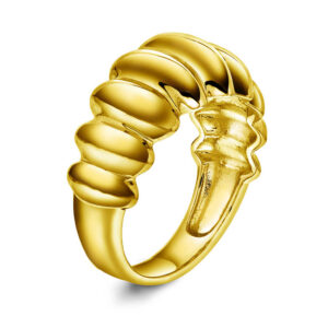 Studio "Belt" ring i forgylt sølv