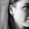 Studio ørering "Twist" i rhodinert sølv