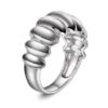 Studio "Belt" ring i rhodinert sølv